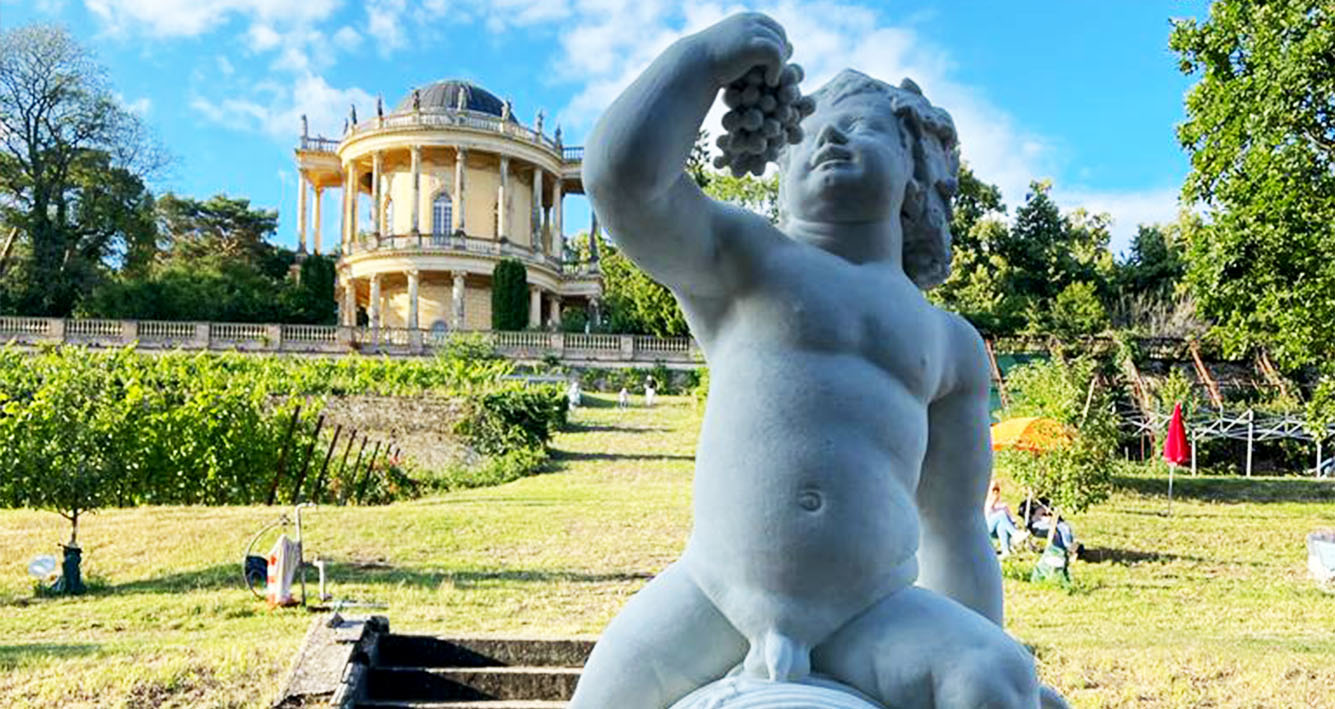 Die restaurierte Bacchus-Statue