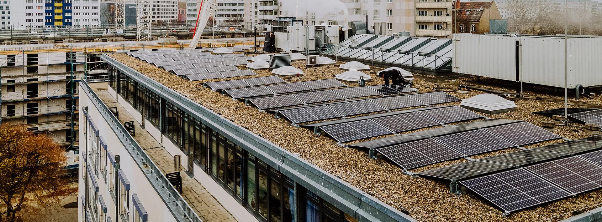Nachhaltigkeit Solaranlage Betriebsstätte Mitte