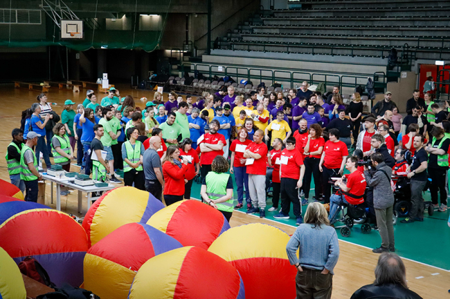 Eröffnung beim 12. Mosaik-Sportfest in der Sömmeringhalle