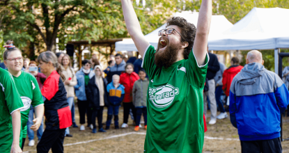 Jubel bei der 17. Auflage des Mosaik-Fußballturniers im Beschäftigungs- und Förderbereich 2024