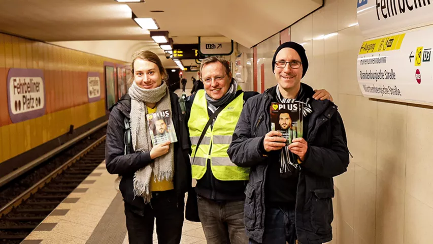 Max und Benjamin sind für die BVG im Einsatz
