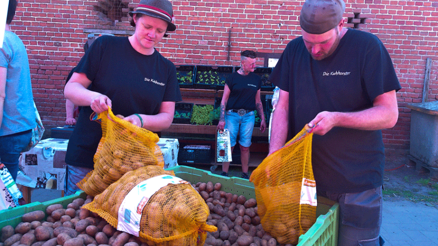 Große Auswahl an Kuhhorster Kartoffeln auf dem Maifest