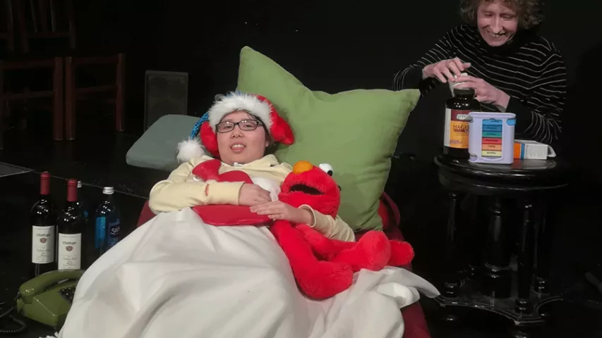 Probe der Mosaik-Theatergruppe im Charlottchen für das Stück "Der eingebildete Kranke"